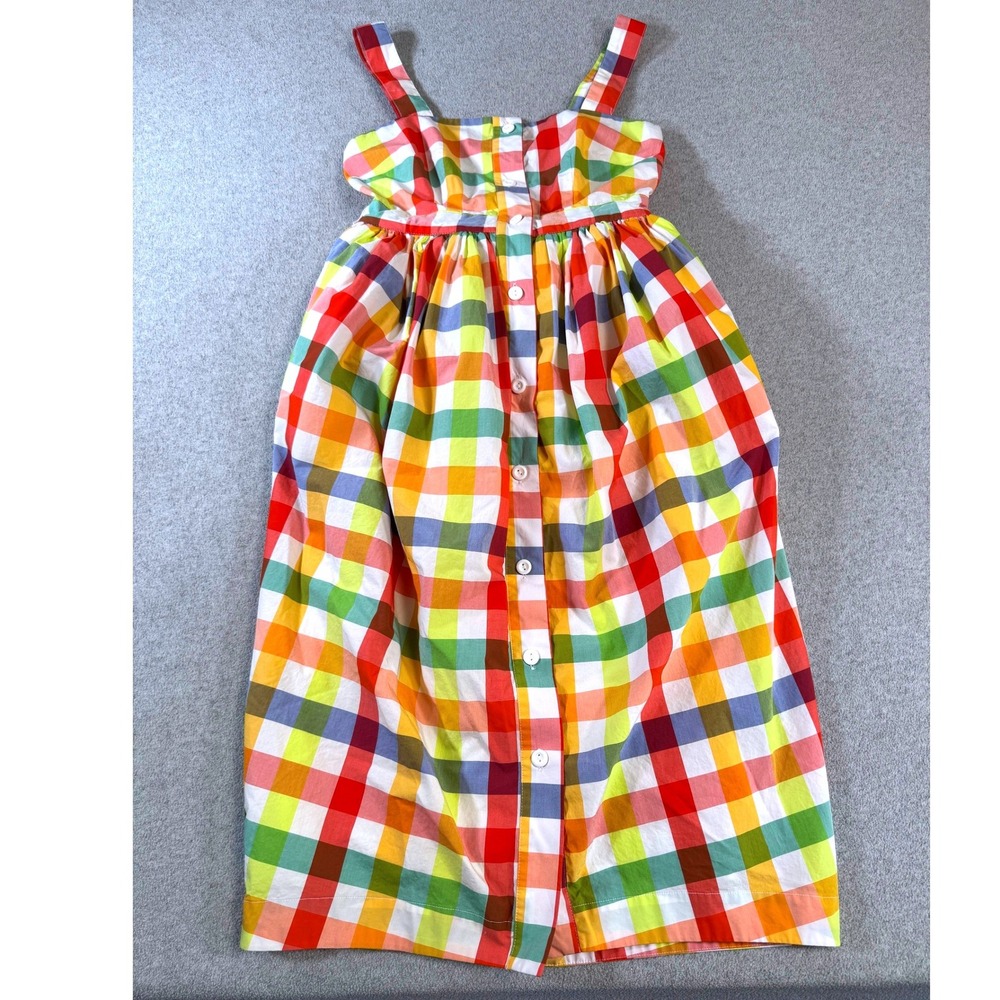 Christopher John Rogers Target Dress Womens 2 Multicolor Gingham Sundress Button
